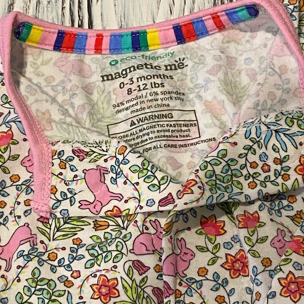 Magnetic Me bunny ruffle sleeper and headband